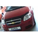 Дефлектор капота (отбойник) Chevrolet Aveo II c 2011 г.в (Sim)